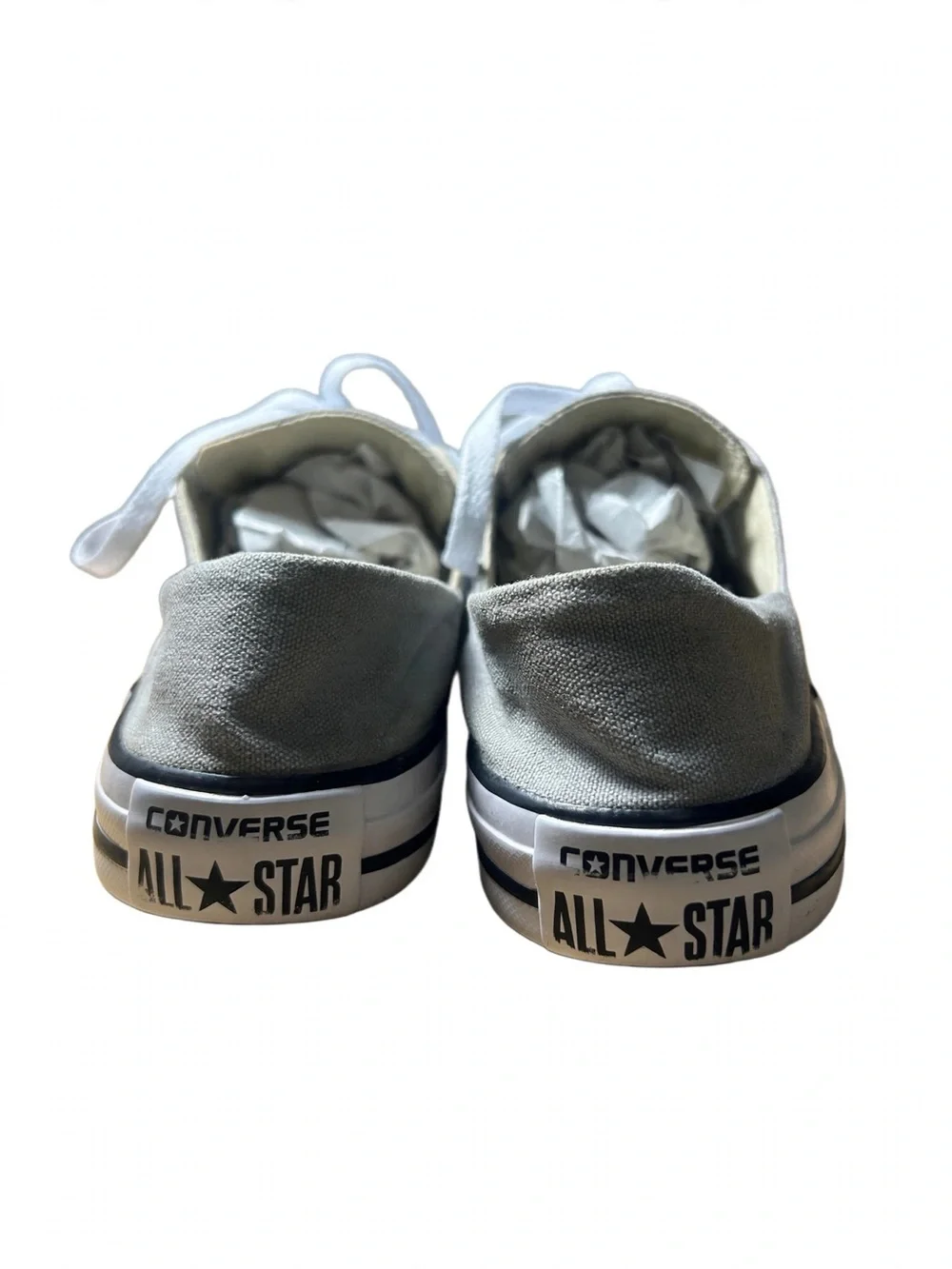 Converse Kids or Unisex Low Top Sneakers in Gray and White